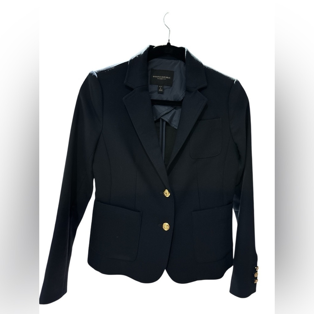 Women's Navy Blazer with Gold Buttons